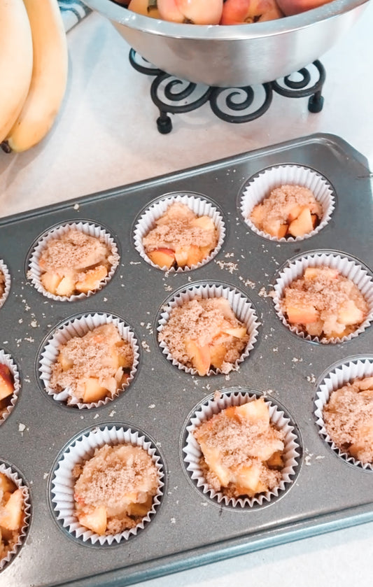 Peach Cobbler Muffins